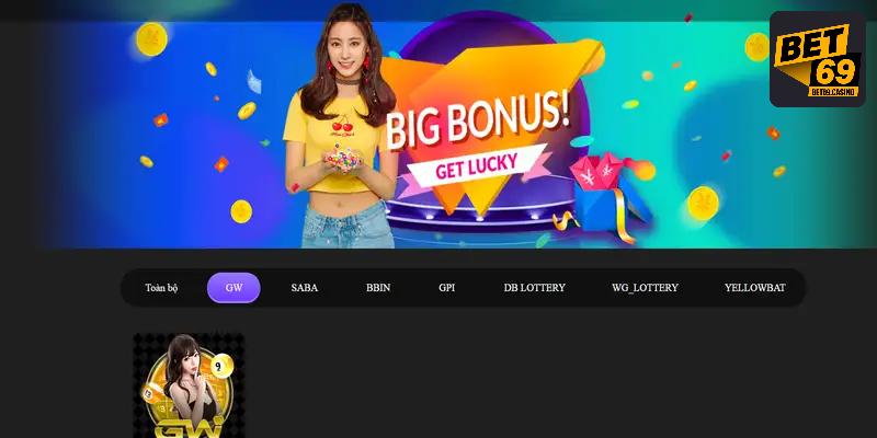 Bet69 cung cấp chuyên mục xổ số hấp dẫn sôi động đến thành viên